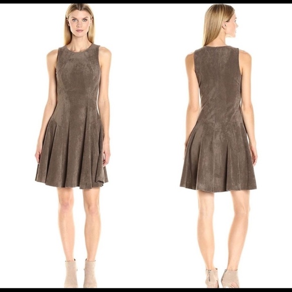 Ivanka Trump Gray Suede Dress Size 10 - Picture 1 of 9